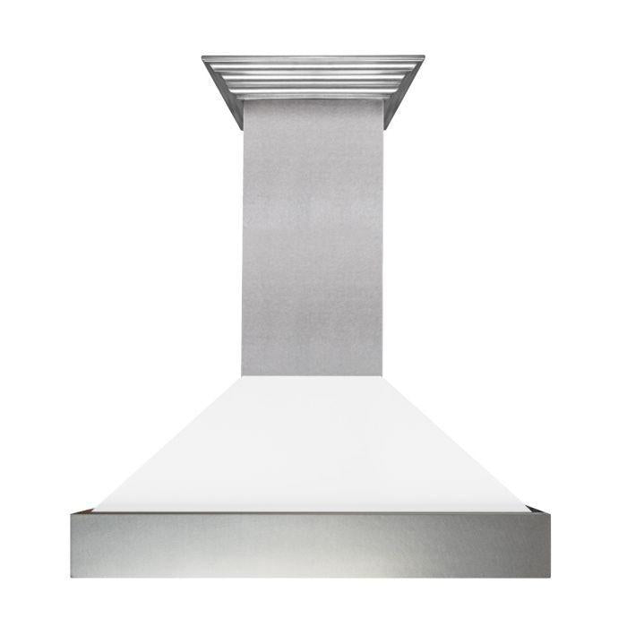 ZLINE 36 in. DuraSnow® Finish Range Hood with White Matte Shell, 8654WM-36