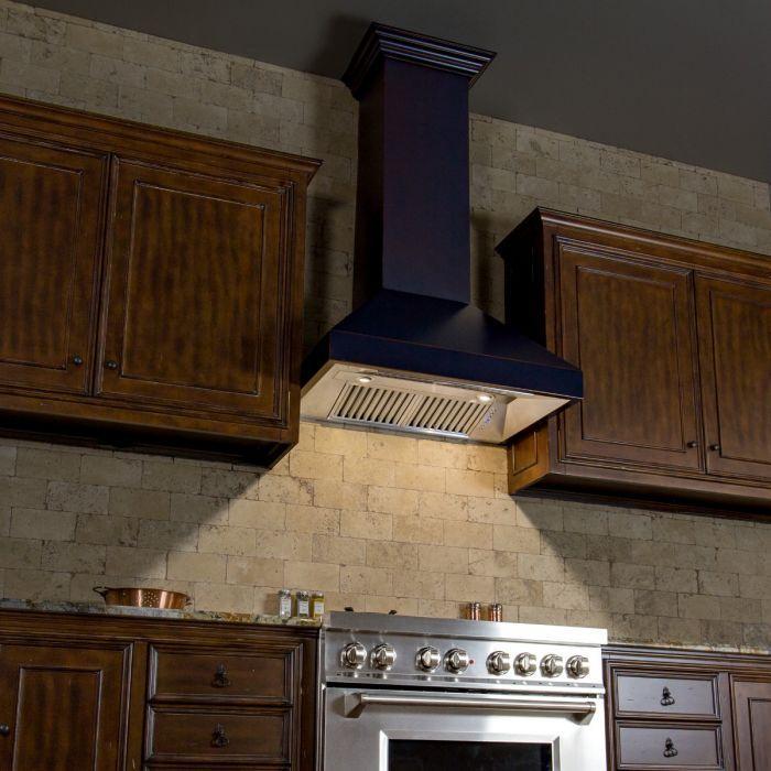 ZLINE 36 in. Oil-Rubbed Bronze Wall Range Hood 8667B-36, 24 in. depth