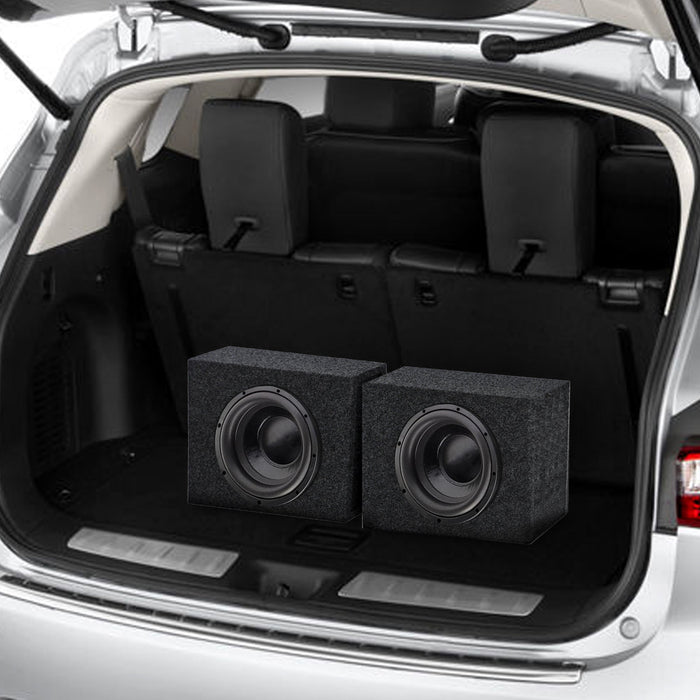 QPower QBomb QBTW6.5 Single 6.5" Bedliner Spray Car Speaker Enclosures, 2 Pack