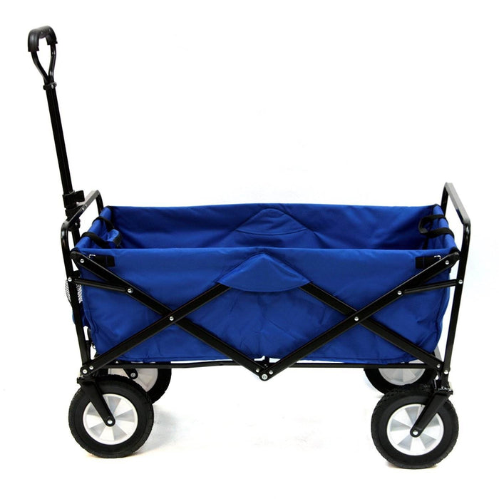 Mac Sports Collapsible Folding Outdoor Utility Garden Camping Wagon Cart, Blue