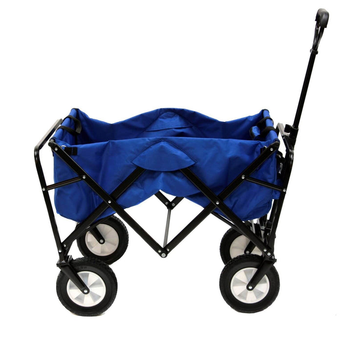 Mac Sports Collapsible Folding Outdoor Utility Garden Camping Wagon Cart, Blue