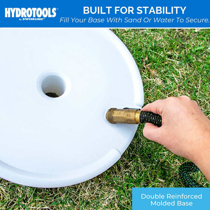 HYDROTOOLS by Swimline 7' Poolside Outdoor Shower, Adjustable Head & Foot Spigot