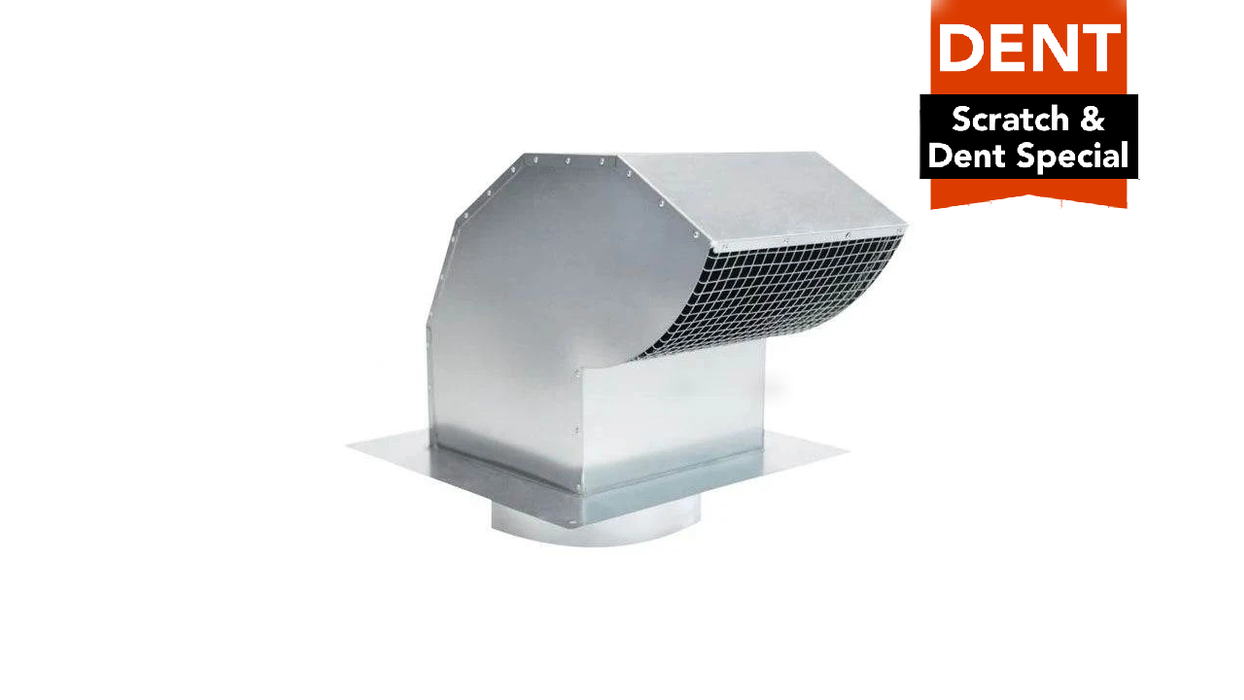 (Imperfection) Galvanized Steel Roof Cap - 8" Duct Removed Flange