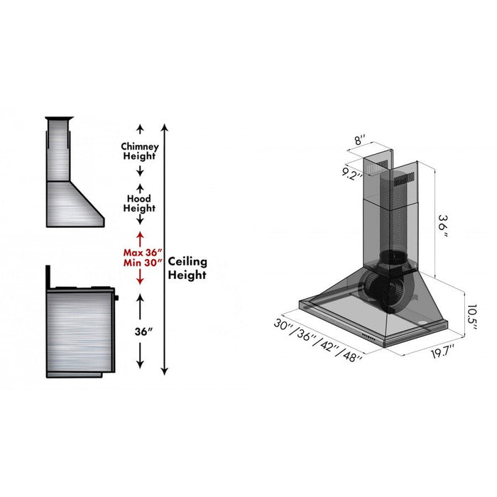 ZLINE Kitchen Package with 30 in. DuraSnow Stainless Steel Rangetop and 30 in. Convertible Range Hood (2KP-RTSRH30)