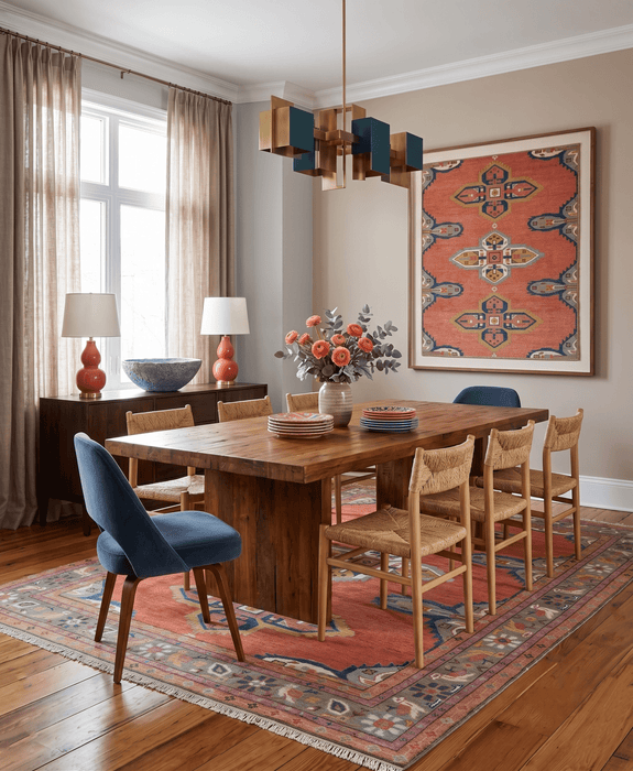 8x10, 9.5x12 and 10x14 Hand Knotted Dark Peach and Silver Traditional Wool Rug