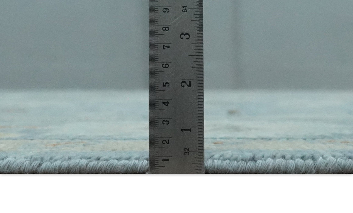 Silver and Beige Hand knotted Traditional Multi Size Oushak Wool Area Rug