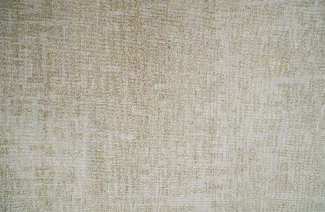 8x10, 9x12 and 10x14 Hand Knotted Ivory and Beige Modern Abstract Contemporary Recycled Silk Area Rug | OP14