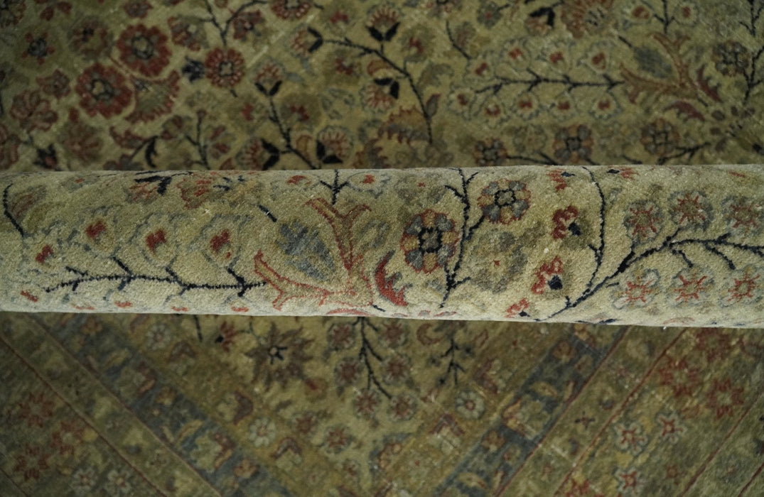 Traditional Persian Camel And Brown Hand Knotted Wool Area Rug