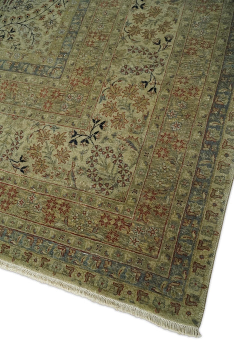 Traditional Persian Camel And Brown Hand Knotted Wool Area Rug
