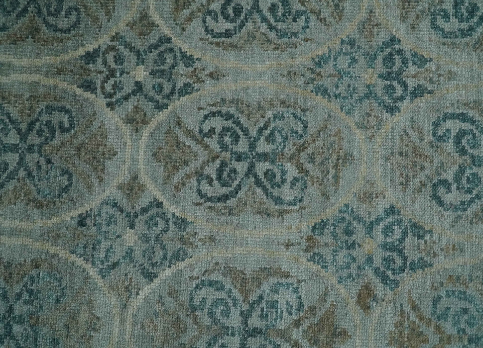 8x10 Hand Knotted Gray, Blue and Brown Modern Persian Style Contemporary Recycled Silk Area Rug | OP31