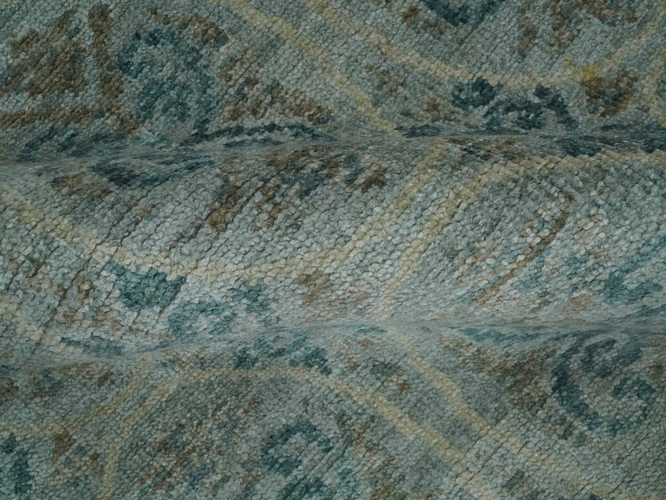 8x10 Hand Knotted Gray, Blue and Brown Modern Persian Style Contemporary Recycled Silk Area Rug | OP31