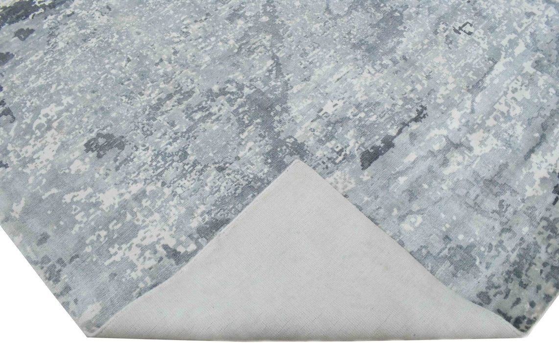 8x10 Rug, Abstract Blue and Green Rug made with Viscose Art Silk, Living, Dinning and Bedroom Rug | TRD0011QT810