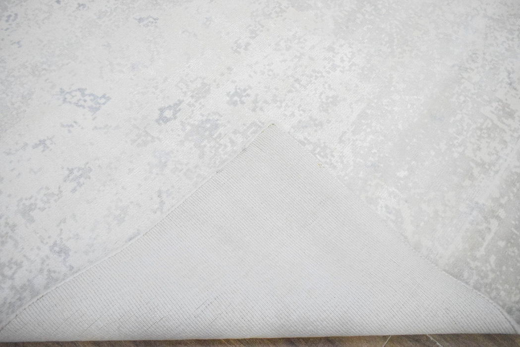 8x10 Rug, Abstract Ivory Rug made with Viscose Art Silk, Living, Dinning and Bedroom Rug | TRD005QT810