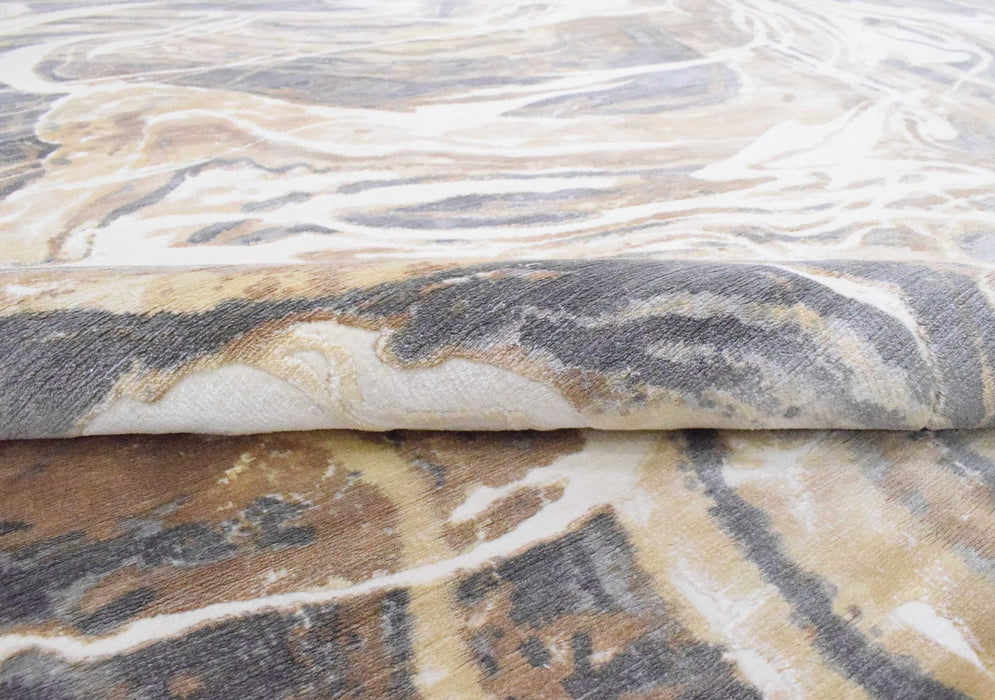 8x10 Rug, Bronze and Gray Rug, One of a Kind Rug