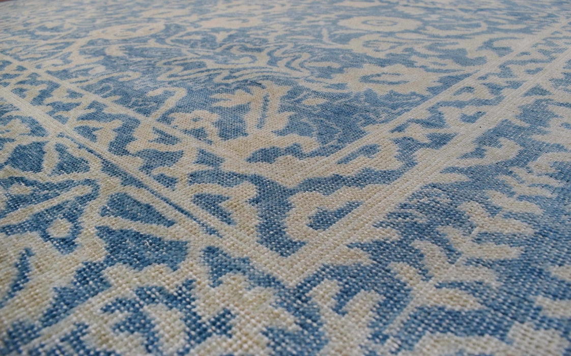 8x10 Blue and Gray Rug | Vintage Traditional Argentina Wool Area Rug Living, Bedroom, Dinning Room Rug | TRD1829810