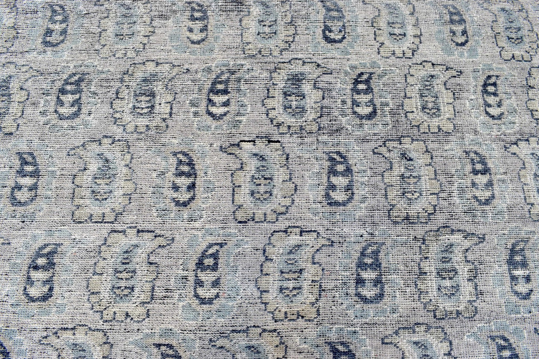 Silver and Charcoal 8'x10' Rug | Modern Handmade Wool Area Rug | The Rug Decor |TRD2142810