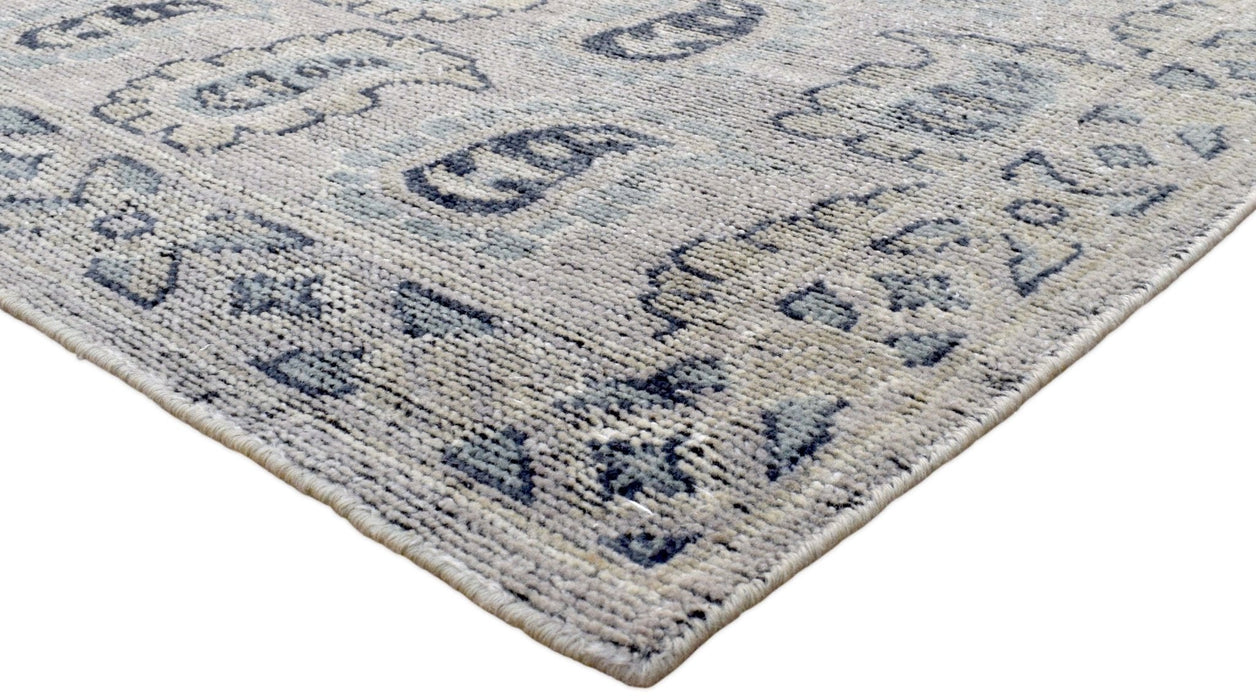 Silver and Charcoal 8'x10' Rug | Modern Handmade Wool Area Rug | The Rug Decor |TRD2142810