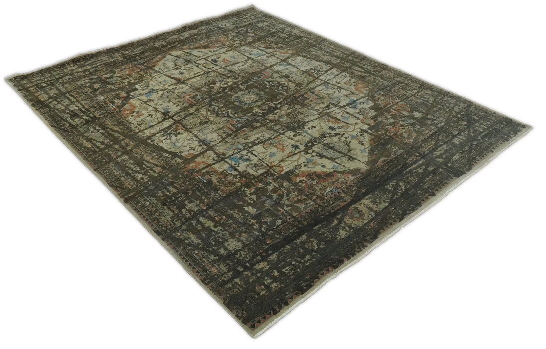 8x10 Rug | Modern Heriz Serapi Handmade Wool Area Rug | TRD1684810