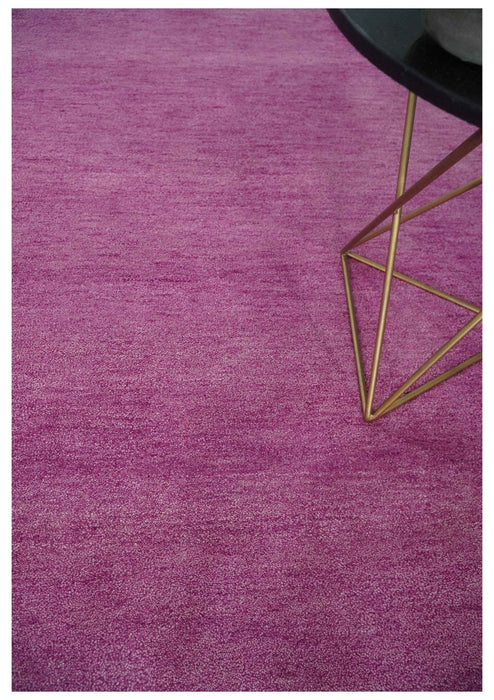 8x10 Solid Purple Woolen Hand Tufted wool area Rug