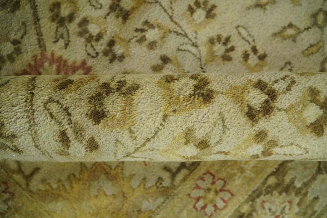 8x11 Vintage Persian Design Brown and Beige Hand Tufted Wool Area Rug | BAN4