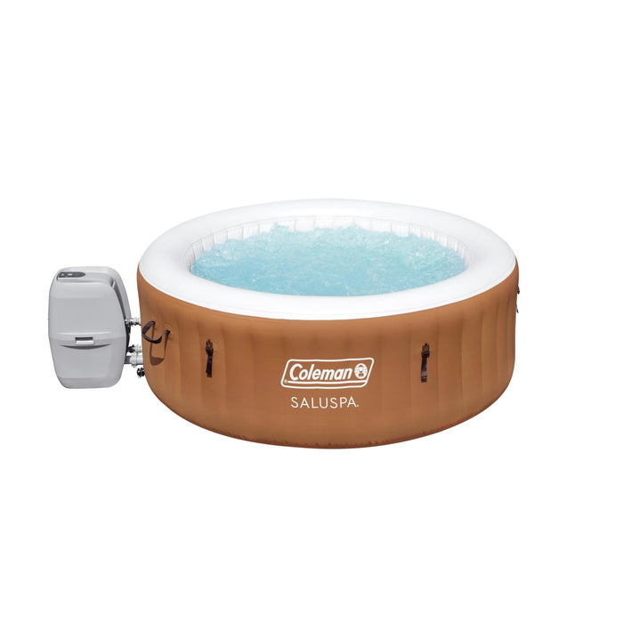 Coleman SaluSpa Ponderosa AirJet Inflatable Round Hot Tub with 120 Jets, Orange