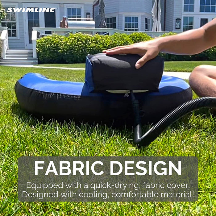 SWIMLINE ORIGINAL Fabric Covered U-Seat Inflatable Pool Float Lounger Sling Seat