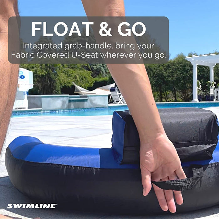 SWIMLINE ORIGINAL Fabric Covered U-Seat Inflatable Pool Float Lounger Sling Seat