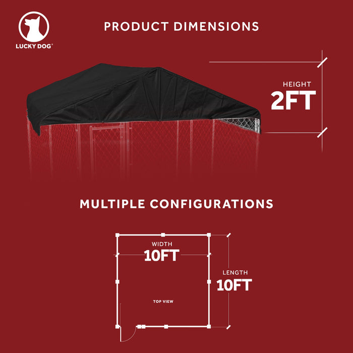 WeatherGuard 10' x 10' Outdoor Dog Kennel Waterproof Cover, No Kennel Included