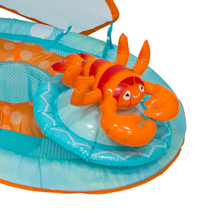 SwimWays Inflatable Baby Spring Pool Float Activity Center with Canopy, Lobster