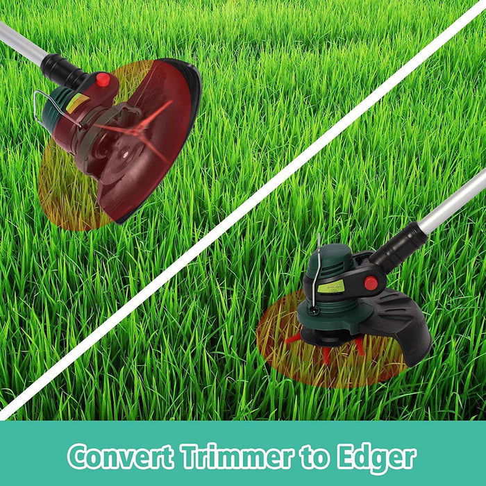 20V Cordless String Trimmer/Edger, 10” Cutting Path, 2.0Ah Battery & Charger Included