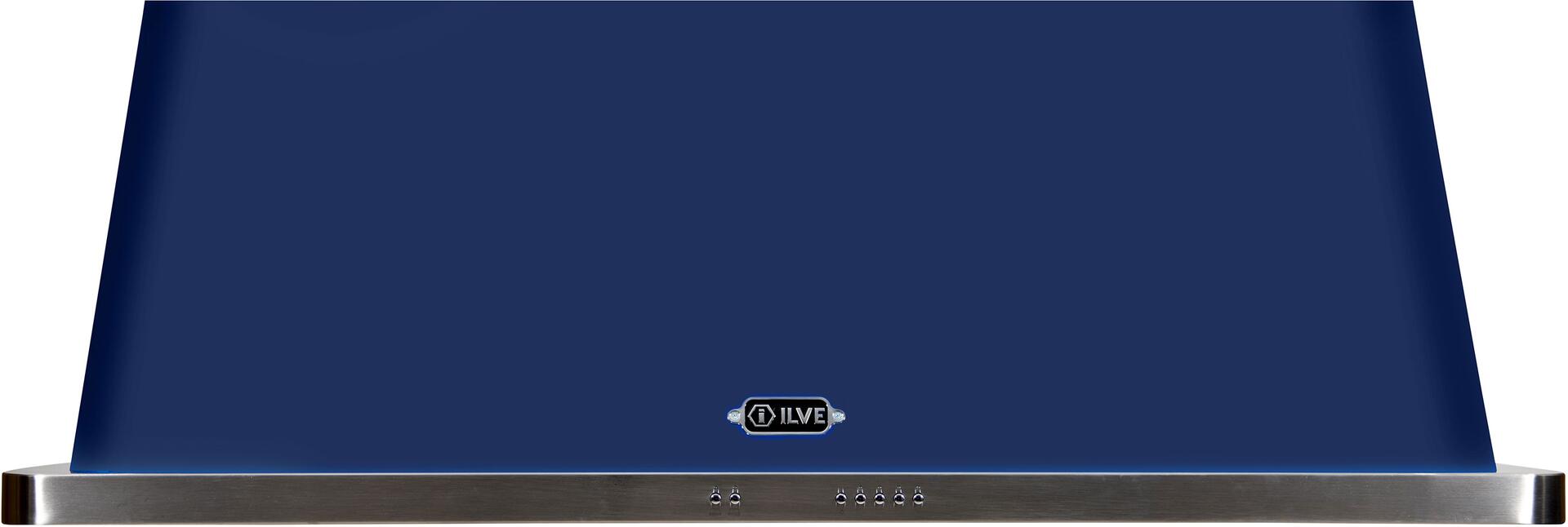 ILVE 48 in. Majestic Midnight Blue Wall Mount Range Hood with 600 CFM Blower, UAM120MB