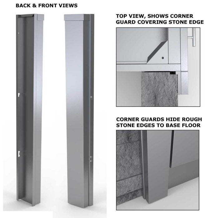 Sunstone 3″ End Corner Guard Panel for Left Side of Base Cabinets – SCC3ENDSPL