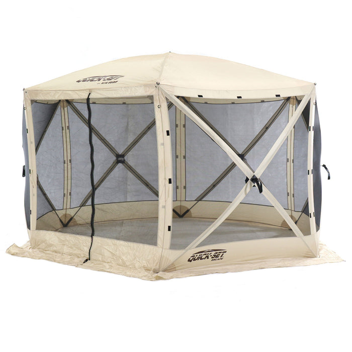 CLAM Quick-Set Escape 11.5 x 11.5 Foot Portable Outdoor Camping Shelter, Tan