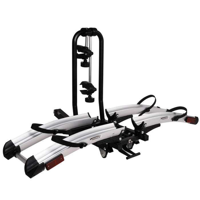 Hitch Bike Rack for 2 Bikes with Wheels Foldable Platform Style Bicycle Car Racks