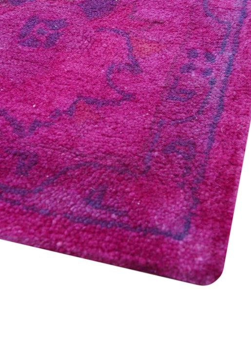 Custom Made Overdyed Pink Traditional Oushak Hand Tufted Wool Area Rug