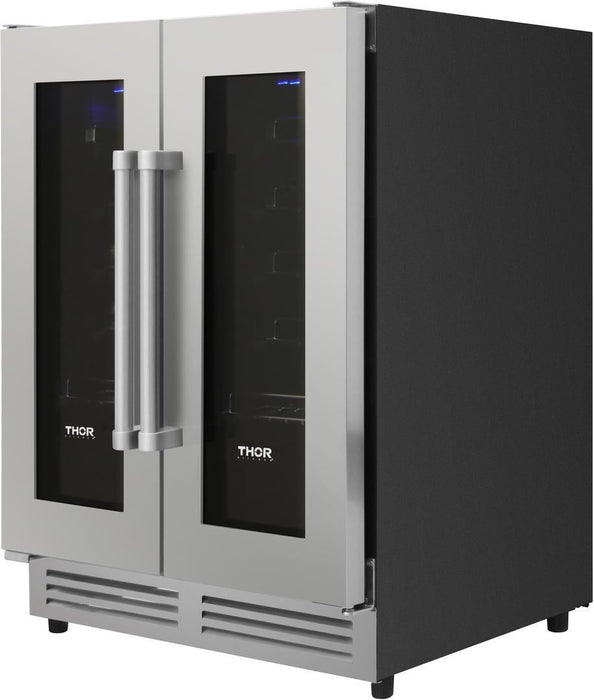 Thor Kitchen 24 in. 42 Bottle Dual Zone Wine Cooler, TWC2402