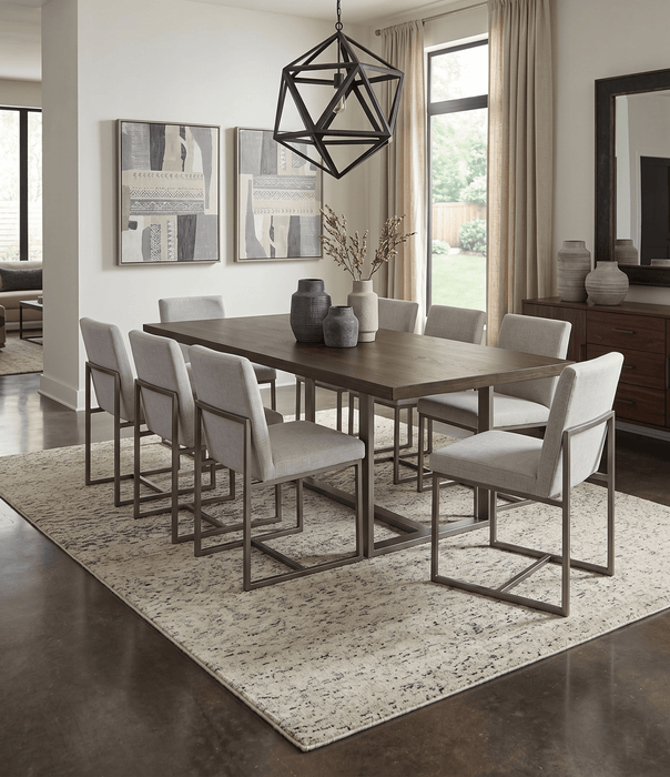 9x12 Hand Knotted Beige and Brown Modern Contemporary Southwestern Trellis Recycled Silk Area Rug