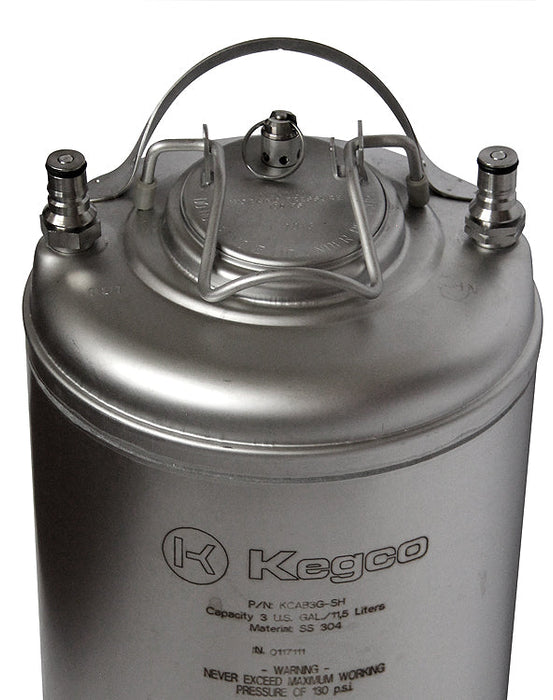 3 Gallon Home Brew Ball Lock Keg with Strap Handle - Set of 4