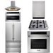 THOR Kitchen Package - 30" Wall Oven, Cooktop, Range Hood, Refrigerator, Dishwasher, Microwave, AP-HEW3001-DC-30-4