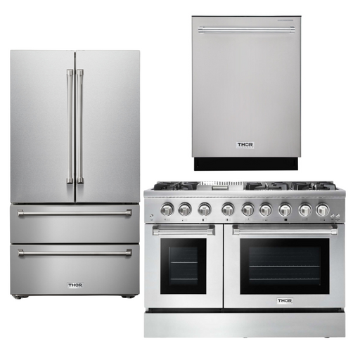 THOR Kitchen Package - 48" Dual Fuel Range, Refrigerator, Dishwasher, AP-HRD4803U-2