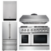 THOR Kitchen Package - 48" Dual Fuel Range, Range Hood, Refrigerator, Dishwasher, AP-HRD4803U-3