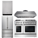 THOR Kitchen Package - 48" Propane Dual Fuel Range, Range Hood, Refrigerator, Dishwasher, AP-HRD4803ULP-3