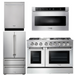 THOR Kitchen Package - 48" Propane Dual Fuel Range, Refrigerator, Dishwasher, Microwave, AP-HRD4803ULP-6