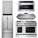 THOR Kitchen Package - 48" Propane Dual Fuel Range, Range Hood, Refrigerator, Dishwasher, Microwave, AP-HRD4803ULP-7
