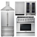 THOR Kitchen Package - 36" Propane Gas Range, Range Hood, Refrigerator, Dishwasher & Wine Cooler, AP-HRG3618ULP-4
