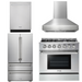 THOR Kitchen Package - 36" Propane Gas Range, Range Hood, Refrigerator, Dishwasher, AP-HRG3618ULP-W-2