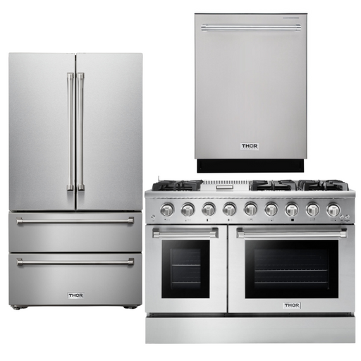 THOR Kitchen 48" Gas Range, Refrigerator & Dishwasher Package, AP-HRG4808U-2