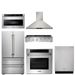 THOR Kitchen Package - 36" Gas Rangetop, Range Hood, Wall Oven, Refrigerator, Dishwasher, Microwave, AP-HRT3618U-5