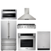 THOR Kitchen Package - 36" Propane Gas Rangetop, Range Hood, Wall Oven, Refrigerator, Dishwasher, Microwave, AP-HRT3618ULP-5