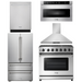 THOR Kitchen Package - 36" Gas Range, Range Hood, Microwave, Refrigerator, Dishwasher, AP-LRG3601U-7